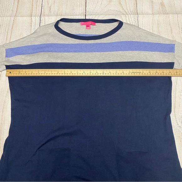 Lilly Pulitzer Navy and Gray Striped Top 3/4 sleeve small - Picture 9 of 12